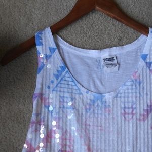 PINK Tops - PINK Tribal Sequin Top PINK Tops - PINK Tribal Sequin Top